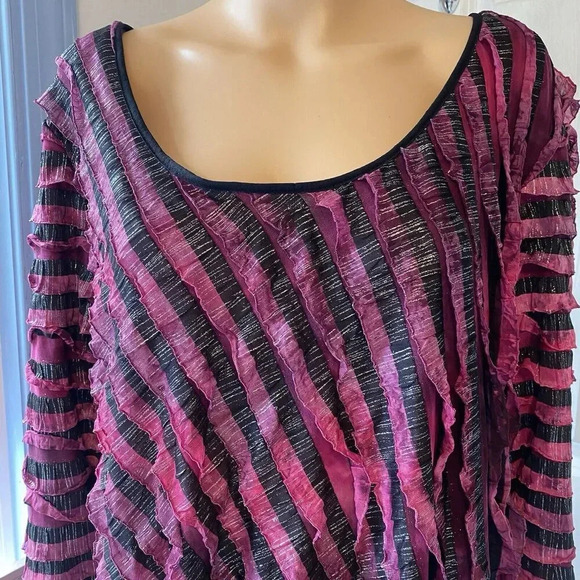 Essentials Artsy Flowy Boho Artsy Largenlook Tunic Top Blouse Women Plus 3X New - Picture 8 of 9